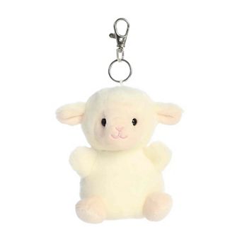 Aurora Mini White Adorable Clip-On 4" Woolly Lamb Palm Pals
