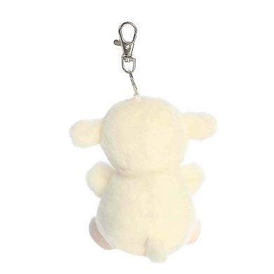 Aurora Mini White Adorable Clip-On 4" Woolly Lamb Palm Pals