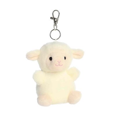 Aurora Mini White Adorable Clip-On 4" Woolly Lamb Palm Pals