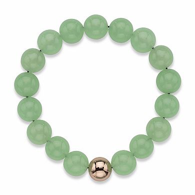 PalmBeach Jewelry Genuine Jade Bead Bracelet