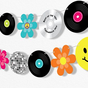 Big Dot of Happiness Through the Decades Garland Banne Throwback Party Banner