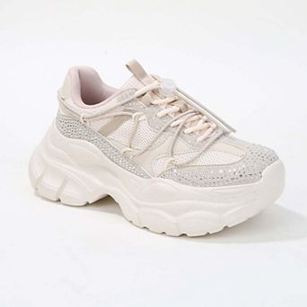 Rosa Rhinestone Mesh Sneakers