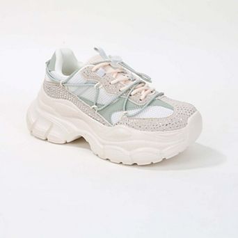 Rosa Rhinestone Mesh Sneakers