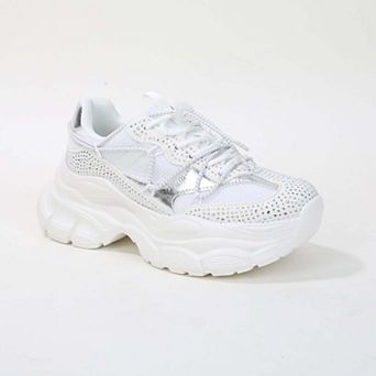 Rosa Rhinestone Mesh Sneakers
