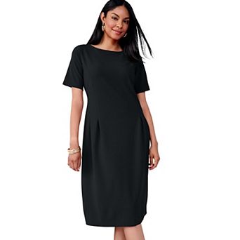 Jessica London Women's Plus Size Crepe Fit And Flare Dress