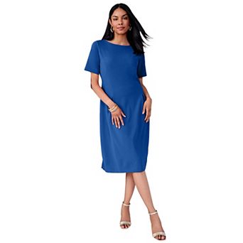 Jessica London Women's Plus Size Crepe Fit And Flare Dress
