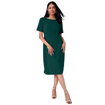 Jessica London Women's Plus Size Crepe Fit And Flare Dress