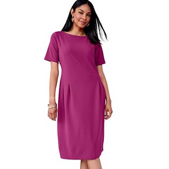 Jessica London Women's Plus Size Crepe Fit And Flare Dress