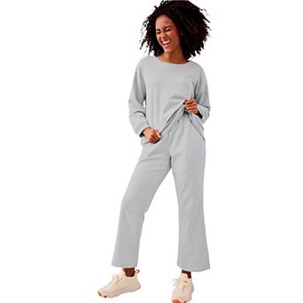 ellos Plus Size Bootcut Fleece Sweatpants