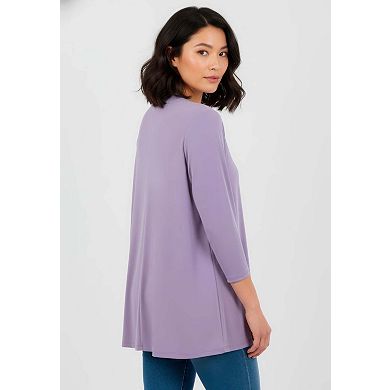 Roaman's Women's Plus Size Banded V-Neck Blouse