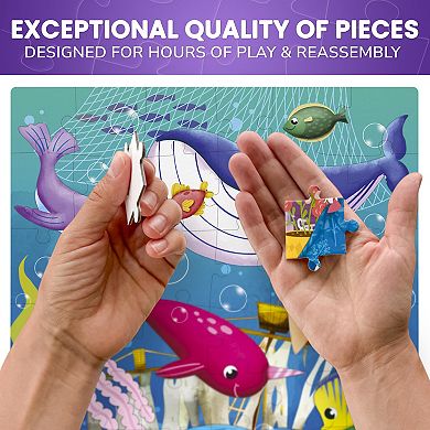 QUOKKA 4×48 Piece Kids Puzzles Ages 46 Insects, African, Amazon & Ocean Animal Jigsaw Set