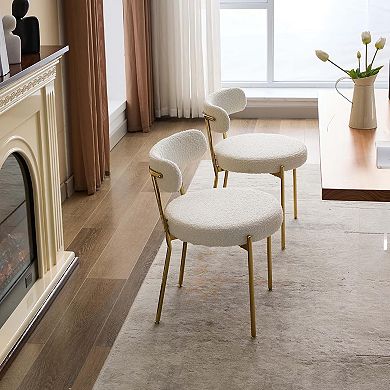 IDEALHOUSE Dining Chairs Set of 2 Gold Legs 29Inch