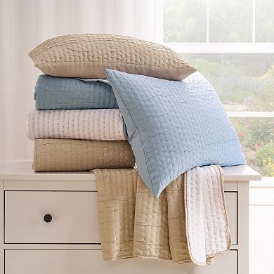 Homestead 100% Woven Polyester Jacquard Hand Quilted Pillow Sham