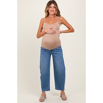 Maternity Classic Wash Barrel Leg Maternity Jeans