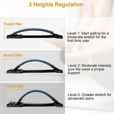 Back Massage & Stretching Device Multi-Level Lumbar Spinal Support