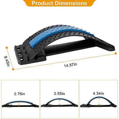 Back Massage & Stretching Device Multi-Level Lumbar Spinal Support