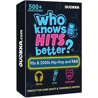 QUOKKA Who Knows Hits Better? 500+ Music Trivia Questions 90s & 2000s Hip-Hop & R&B Party Game