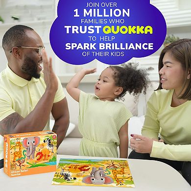 QUOKKA Jigsaw Puzzles 30 Pcs Africa Animals for Kids 3-5 Years - Learning Puzzles - Educational Toys