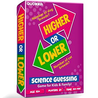 QUOKKA Trivia Card Games Higher or Lower - Challenge Your Science Knowledge for Kids & Adults
