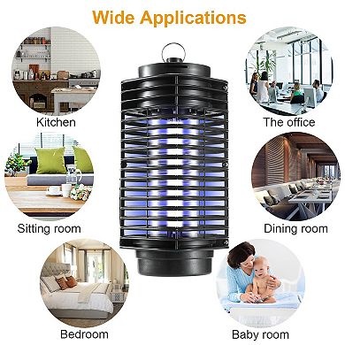Electric Bug Zapper UV Mosquito Fly Trap Insect Killer Lamp Odorless & Noiseless for Home