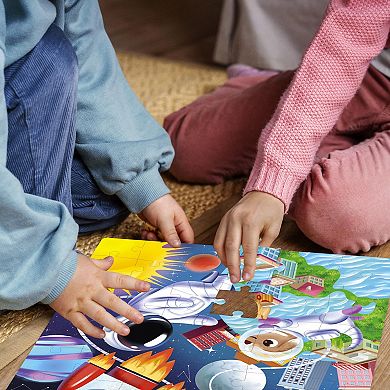 QUOKKA Set 4 Vertical Jigsaw Puzzles 60 Pcs For 5-7 Year with Dino, Space, Firefighters & Builders