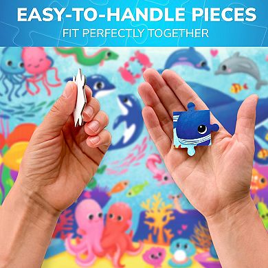 QUOKKA Jigsaw Puzzles 60 Pieces with Ocean Animals for Kids 4-6 Years Educational Learning Game
