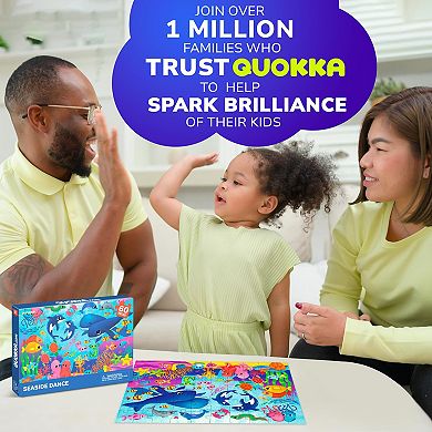 QUOKKA Jigsaw Puzzles 60 Pieces with Ocean Animals for Kids 4-6 Years Educational Learning Game