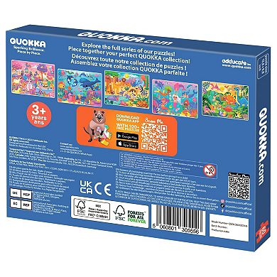 QUOKKA Jigsaw Puzzles 60 Pieces with Ocean Animals for Kids 4-6 Years Educational Learning Game