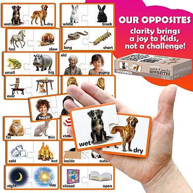 QUOKKA 5x Megaset Learning Puzzles for Toddlers 2+ Numbers, Animals, ABC, Opposites Matching Game