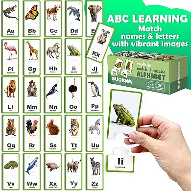 QUOKKA 5x Megaset Learning Puzzles for Toddlers 2+ Numbers, Animals, ABC, Opposites Matching Game