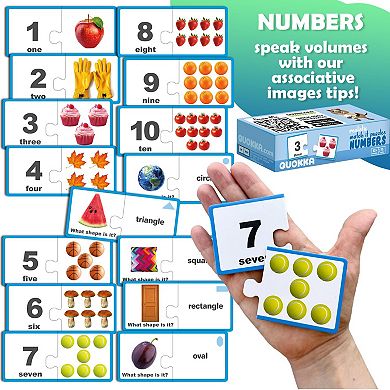 QUOKKA 5x Megaset Learning Puzzles for Toddlers 2+ Numbers, Animals, ABC, Opposites Matching Game