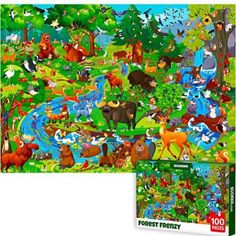 QUOKKA Forest Puzzles for Kids 6-8 Educational Animal Puzzle for Boys & Girls - 100 pc