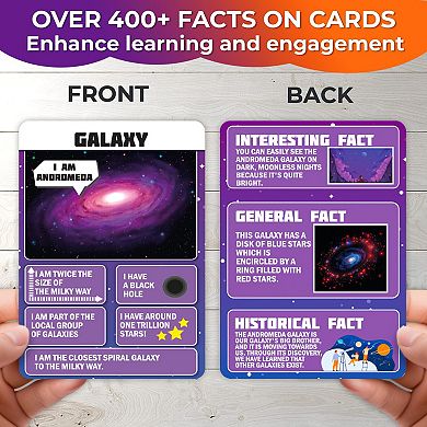QUOKKA Jigsaw Puzzles Solar System 70 Pieces with 50 Flashcards 400+ Space Facts for Kids 4-8 Years