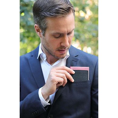 Everyday Multi-Pack, 3 pack Pocket Square Holders with Red, Blue and White Pocket Squares