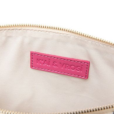 Defne Calfskin and Handloomed Fabric Clutch