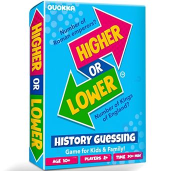 QUOKKA Trivia Card Games Higher or Lower - Challenge Your History Knowledge for Kids & Adults