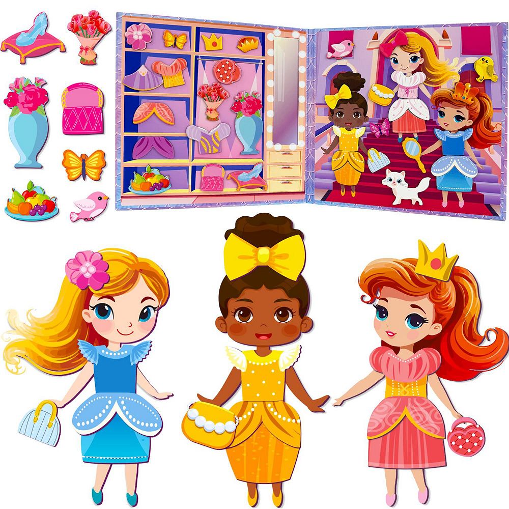 princess magnetic dress up dolls Disney Princess Magnetic Dress Up Closet, for Unisex Ages 3+