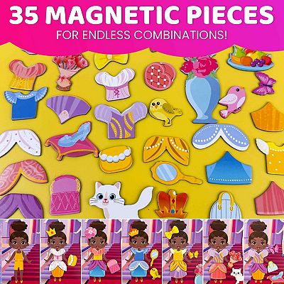 magnetic princess dress up dolls Melissa & Doug Princess Magnetic Dress Up Play Set