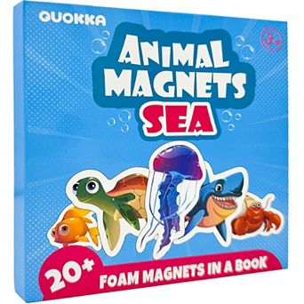QUOKKA Travel Magnetic Puzzles 20 pc Sea Game with Extra-Long Play Book for Kids 3-5 Years