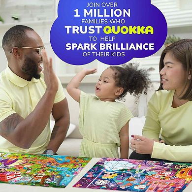 QUOKKA Puzzles for Kids Ages 4-6 - 4-Pack 60-Piece Fairy Tale Jigsaw Set