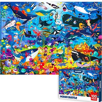 QUOKKA Ocean Puzzles for Kids 6-8 Educational Animal Puzzle for Boys & Girls - 100 pc