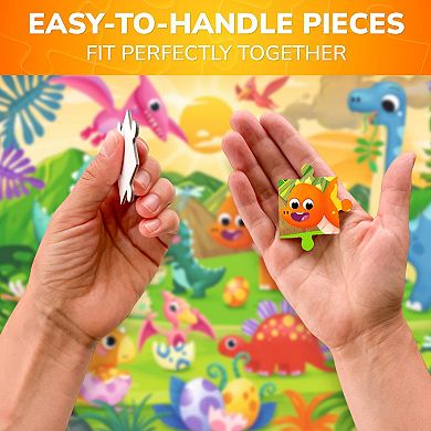 QUOKKA Jigsaw Puzzles 60 Pieces with Dinosaurs for Kids 4-6 Years Educational Learning Game