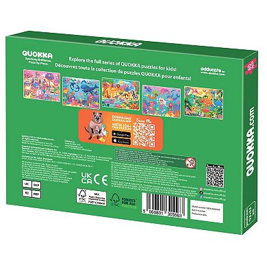 QUOKKA Jigsaw Puzzles 60 Pieces with Dinosaurs for Kids 4-6 Years Educational Learning Game
