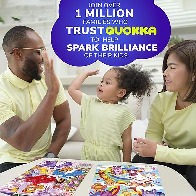 QUOKKA Set of 4 Vertical Jigsaw Puzzle 48Pcs with Fantasy Heros for Toddlers 3-5 Years Learning Game