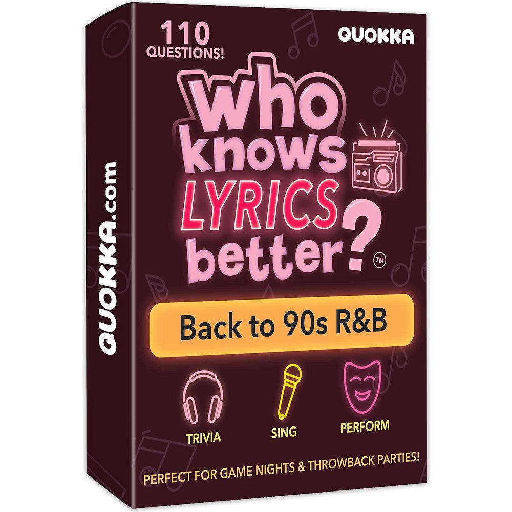 QUOKKA Who Knows Lyrics Better? 110 Questions 90s R&B Music Trivia ...