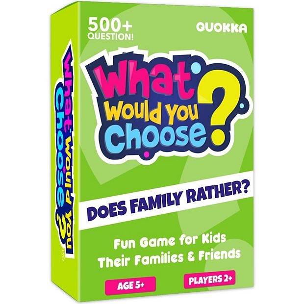 QUOKKA Card Game What Would You Choose? Family Edition for 8-12