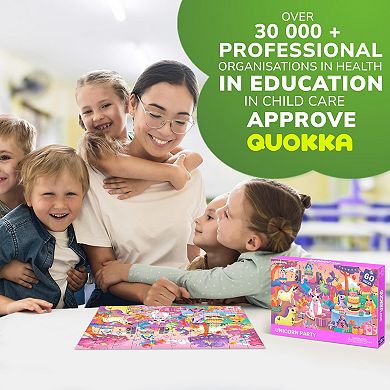 QUOKKA Jigsaw Puzzles 60 Pcs Unicorns for Kids 4-6 Years Preschoolers Educational Learning Game