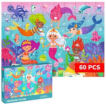 QUOKKA Jigsaw Puzzles 60 pc Mermaid for Kids 4-6 Years Preschoolers Educational Learning Game