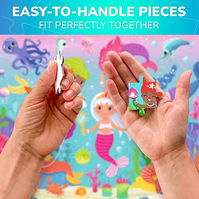 QUOKKA Jigsaw Puzzles 60 Pcs Mermaid for Kids 4-6 Years Preschoolers Educational Learning Game