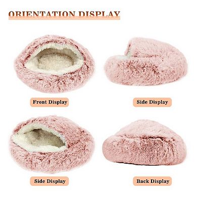 Soft Burrowing Cave Hooded Pet Bed